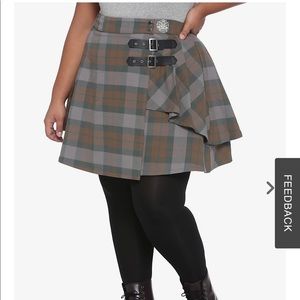 Hot Topic Outlander Tartan Buckle Skirt
